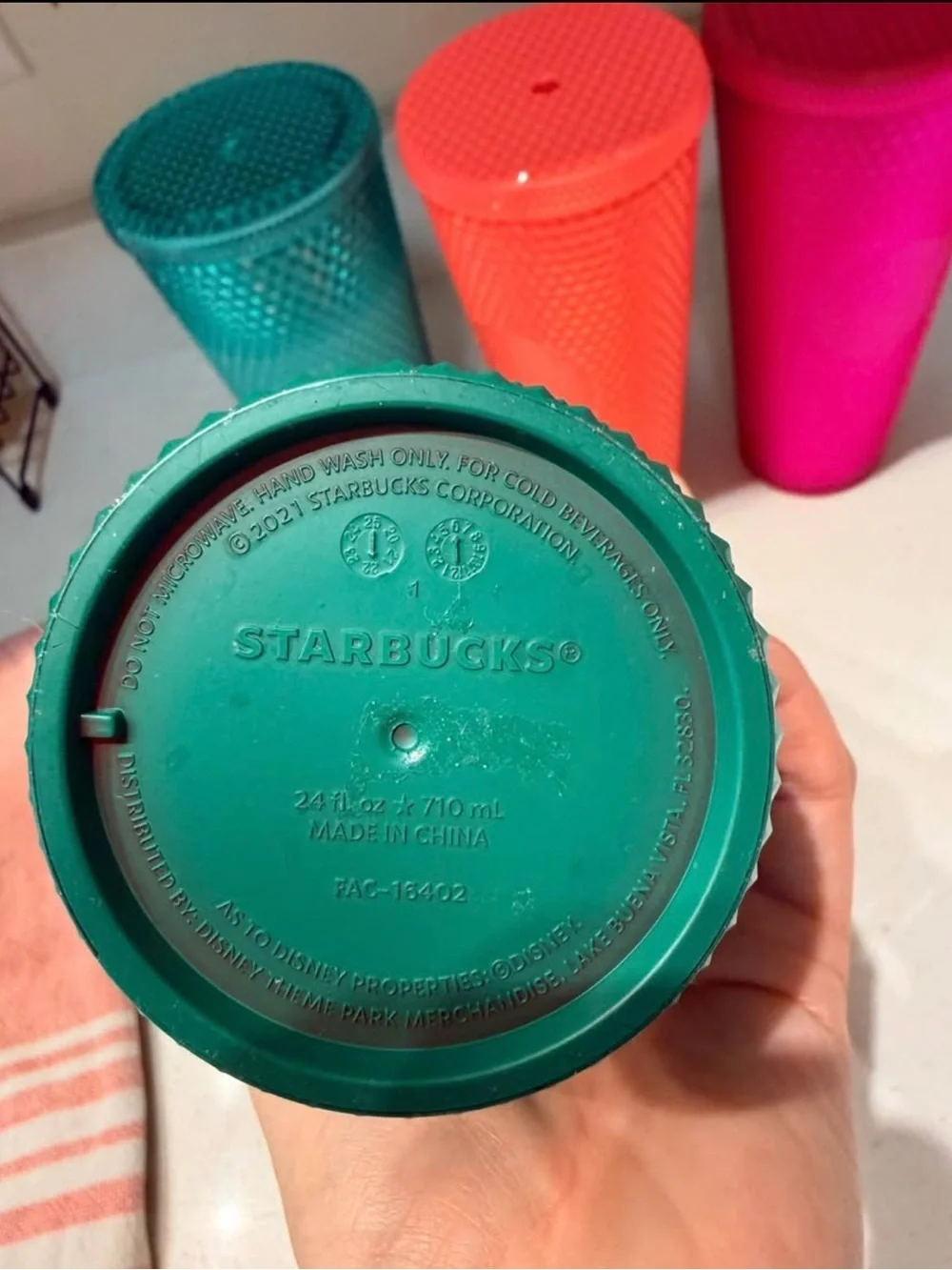 Starbucks Textured Ombre Tumbler Set - Teal, Coral, Hot Pink, Red